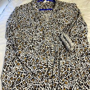 Leopard Print soft and silk like shirt